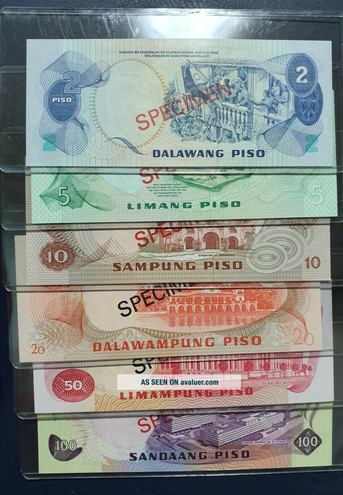 Data Handling For Grade R Philippines 1978 Specimen Full Set From 5 To 100 Pesos | #10001504