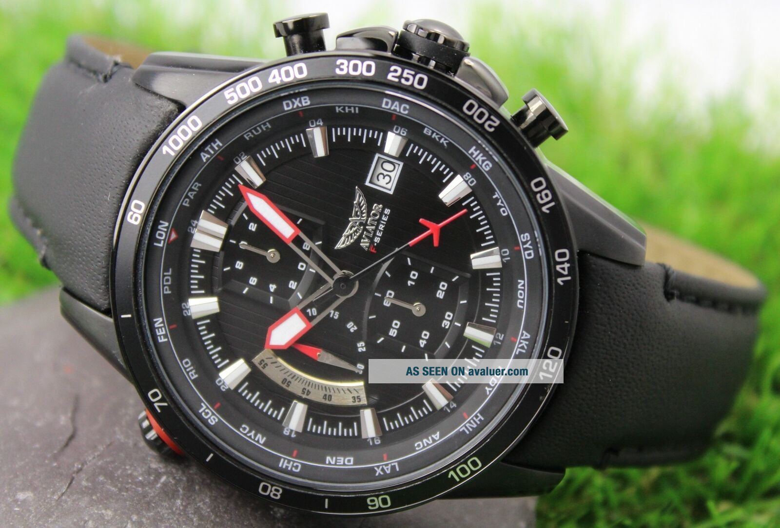 AVIATOR F - Series AVW2020G275 Men ' S World Cities Chronograph Quartz ...