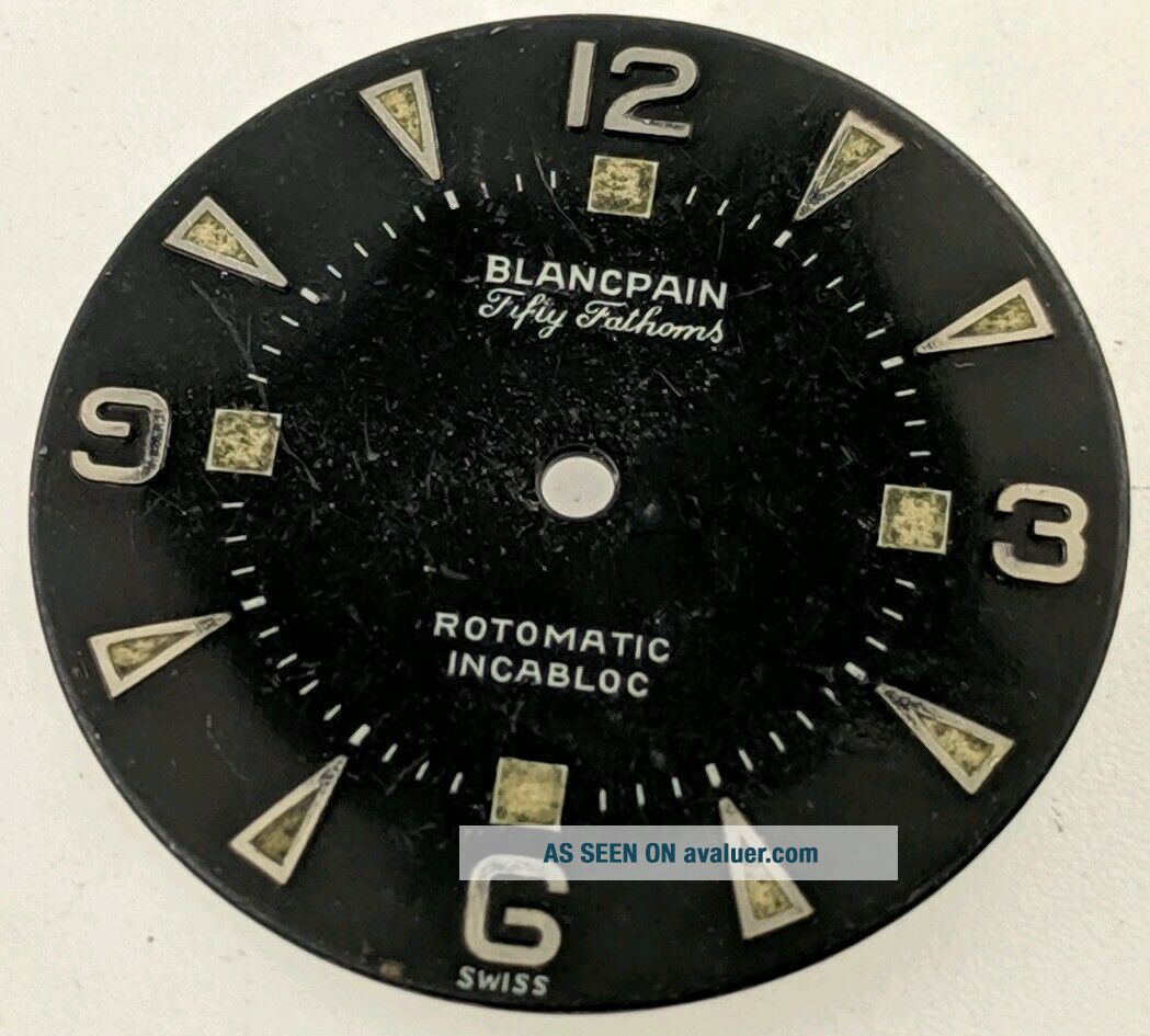 Vintage Blancpain Fifty Fathoms Rotomatic Dial with patina