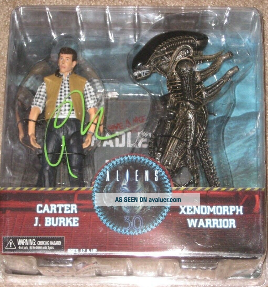 PAUL RESIER SIGNED CARTER J. BURKE DUAL ALIENS FIGURE RARE XENOMORPH ...