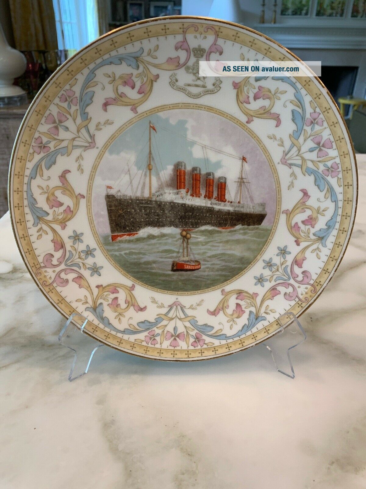 Picture of Antique Rare Mintons Cunard Lusitania Oceanliner Decorative Collectible ...