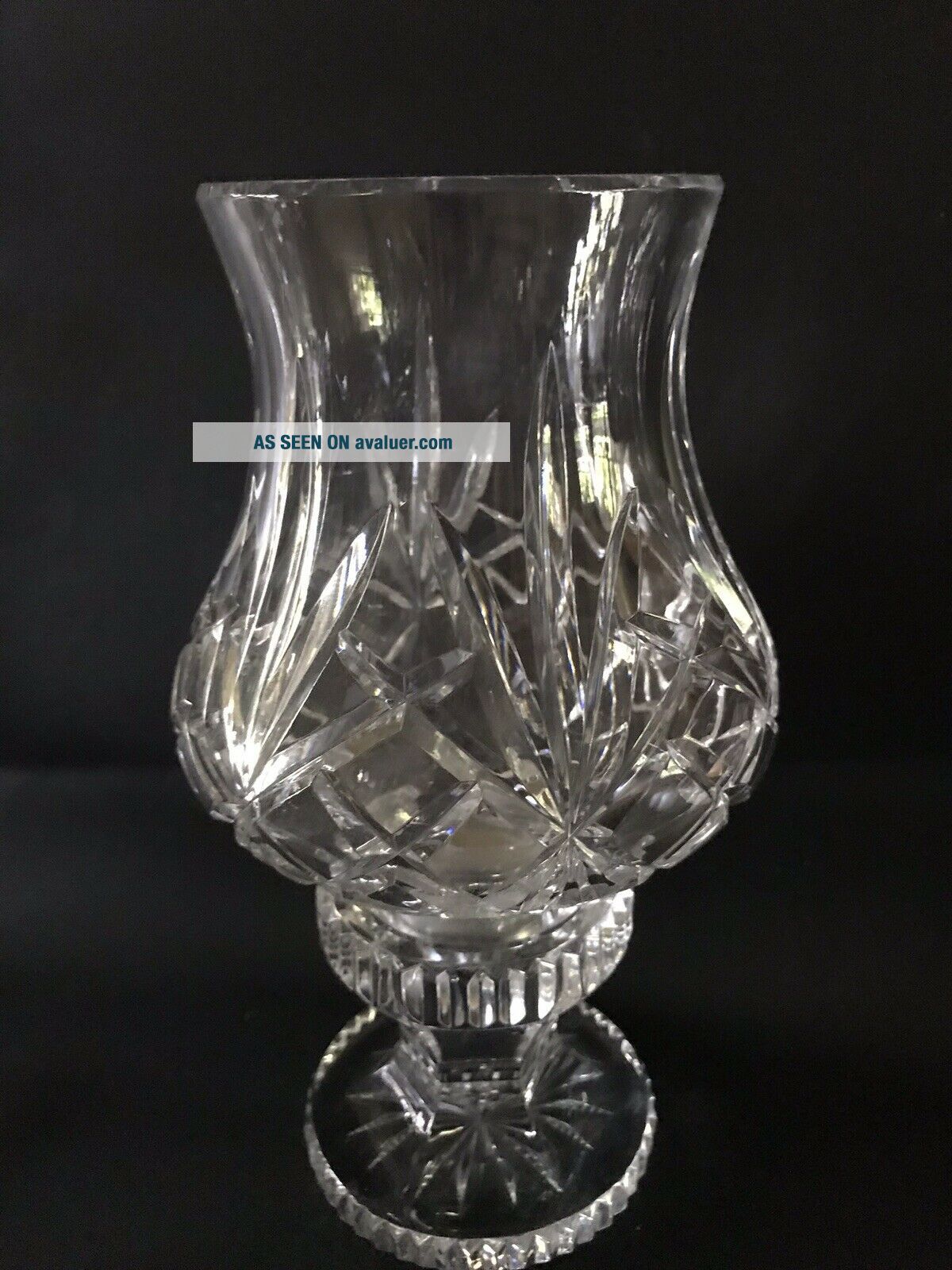 Waterford Society Crystal 10” Hurricane Candle Holder | #12687914