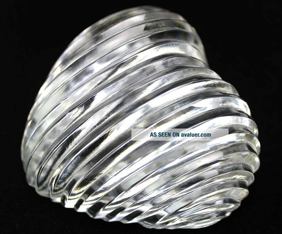 Vitafe Design Vintage Designer Signed GUCCI Vertical Rib Cut Crystal Heart ...