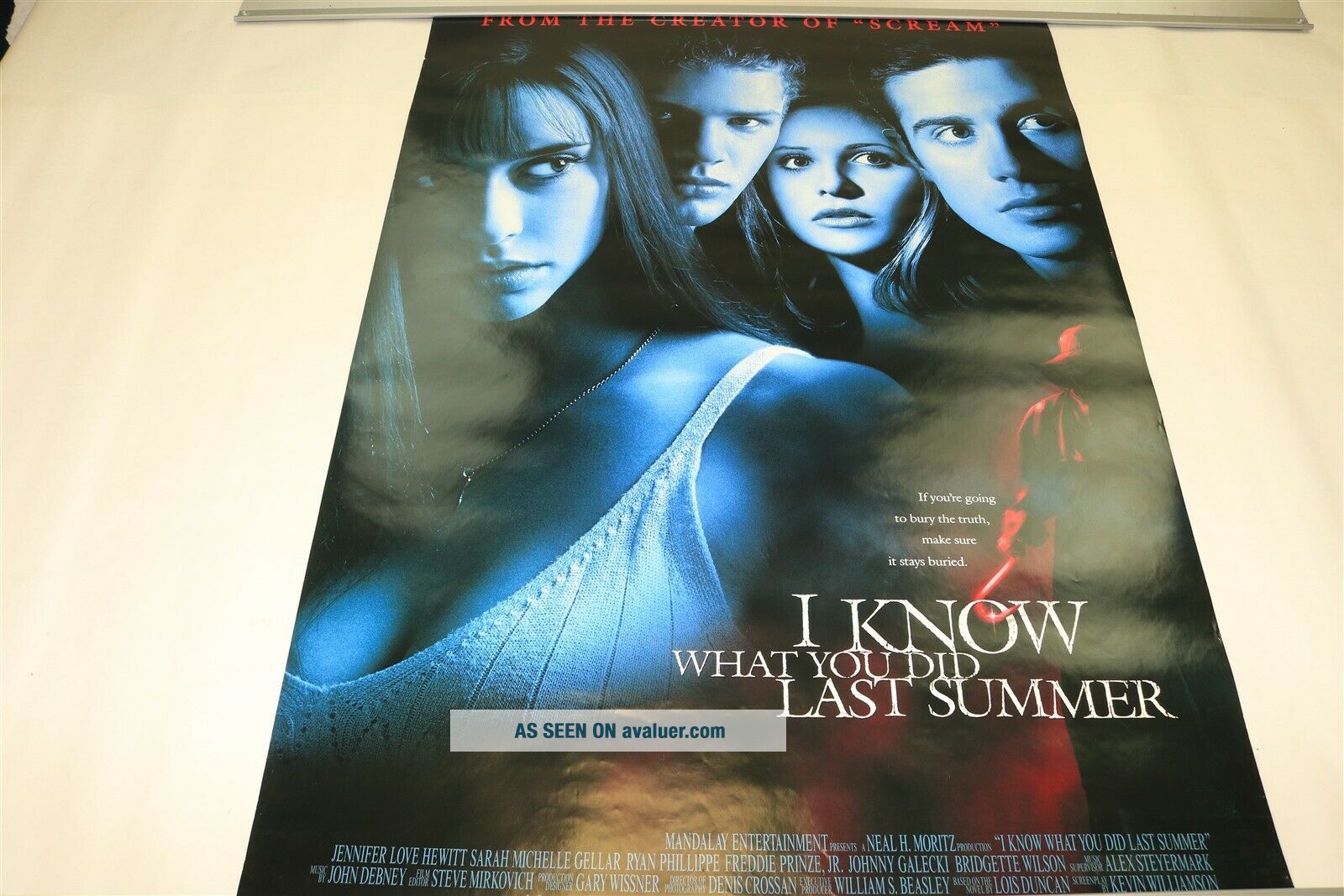 1997 I KNOW WHAT YOU DID LAST SUMMER HORROR ROLLED 1 SHEET MOVIE POSTER ...