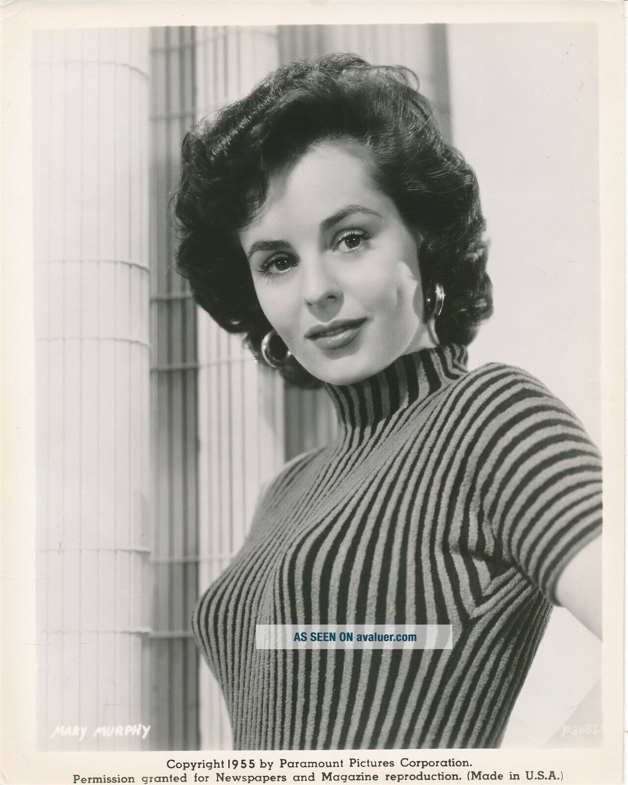 MARY MURPHY 1955 Paramount 8 x 10 Sexy Buxom Sweater Girl Glamour Photo