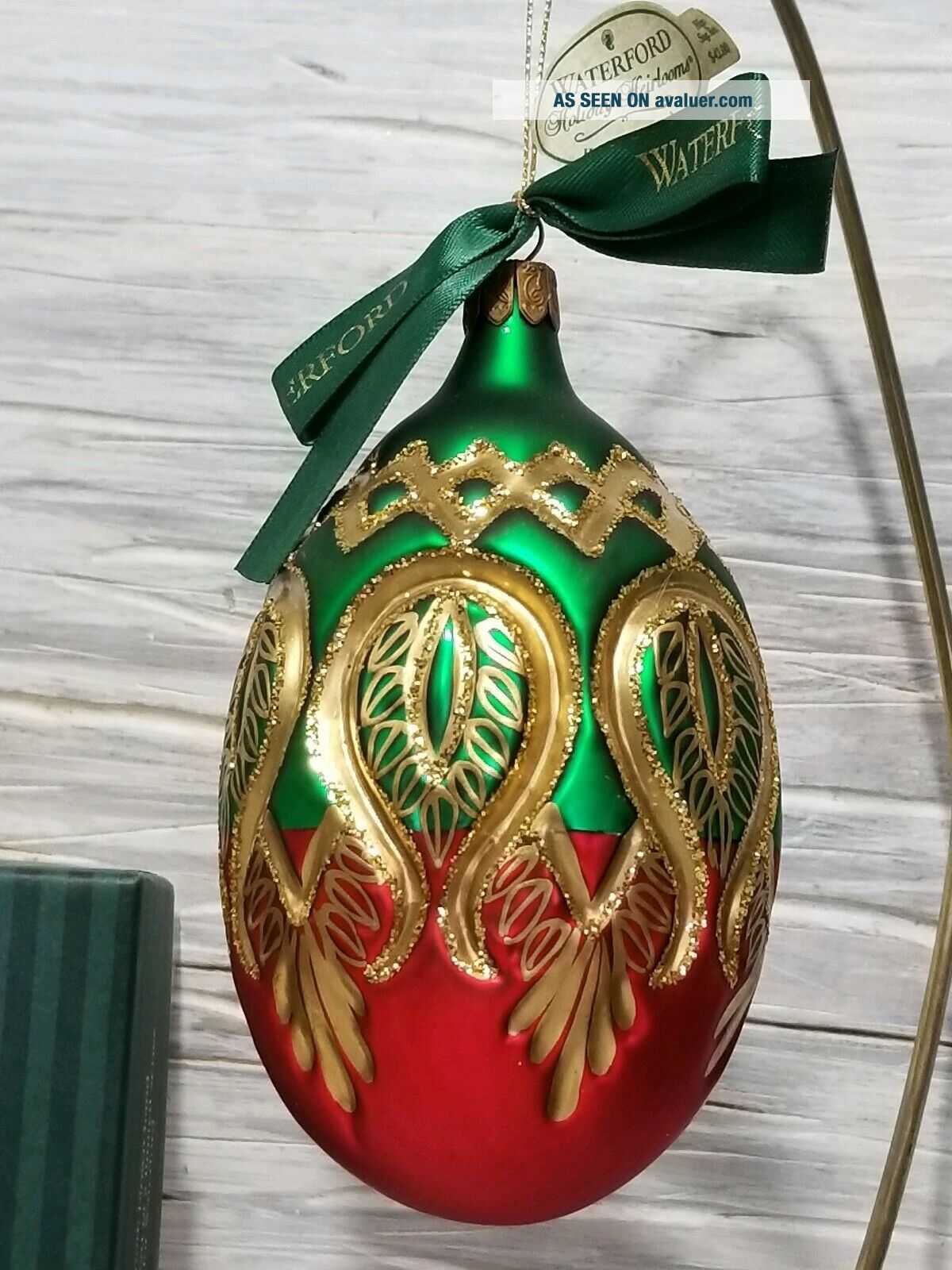 WATERFORD Holiday Heirloom Ornament PEACOCK GRANDE EGG Nostalgic ...