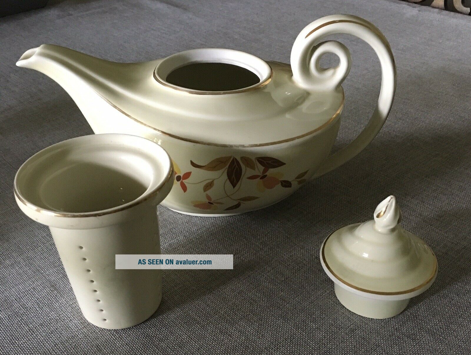 Halls Tea Set Vintage HALLS SUPERIOR JEWEL TEA AUTUMN LEAF ALLADIN Teapot W/Lid ...