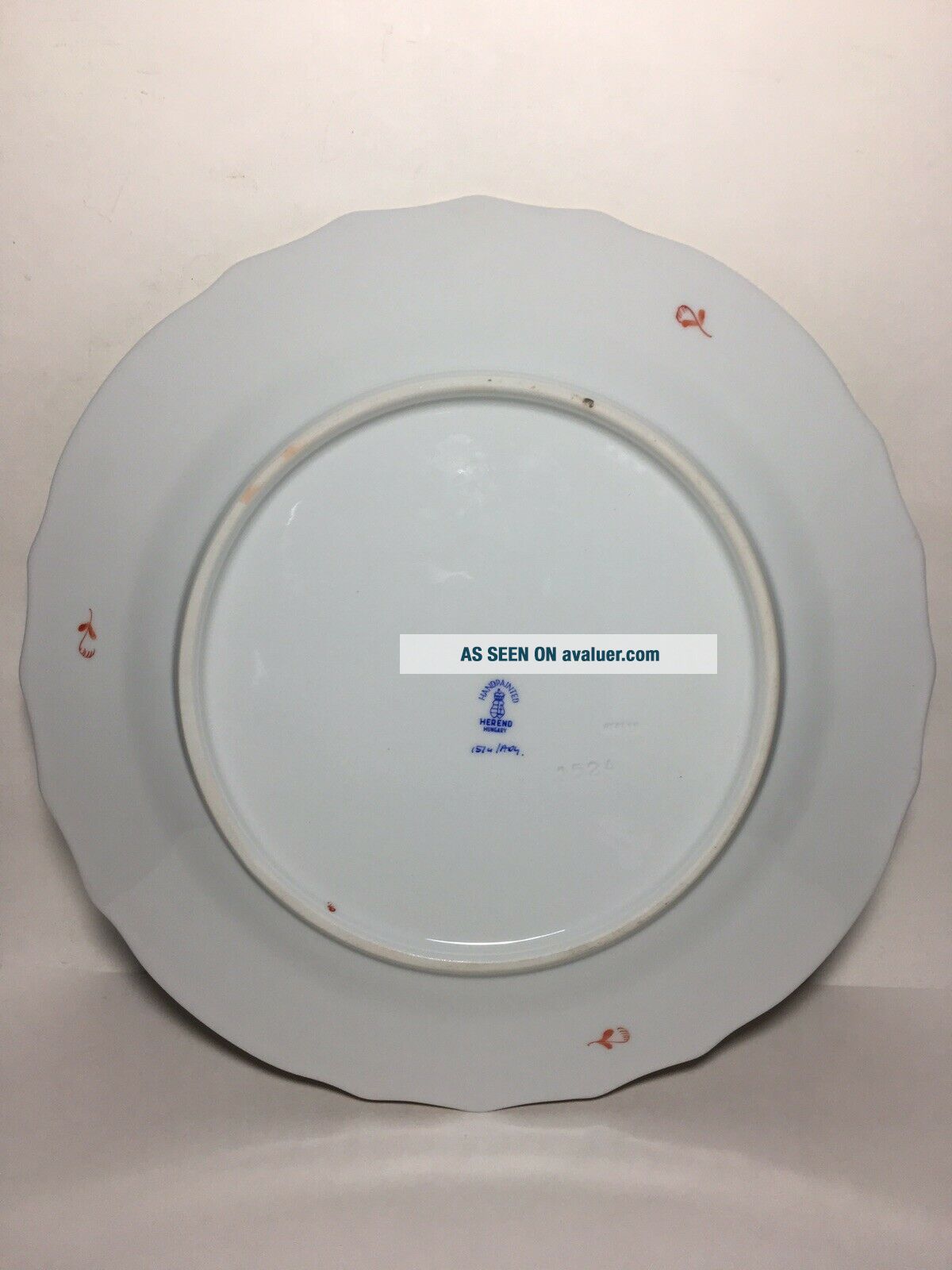 Set Of 6 Herend Chinese Bouquet Rust Dinner Plates | #13152221