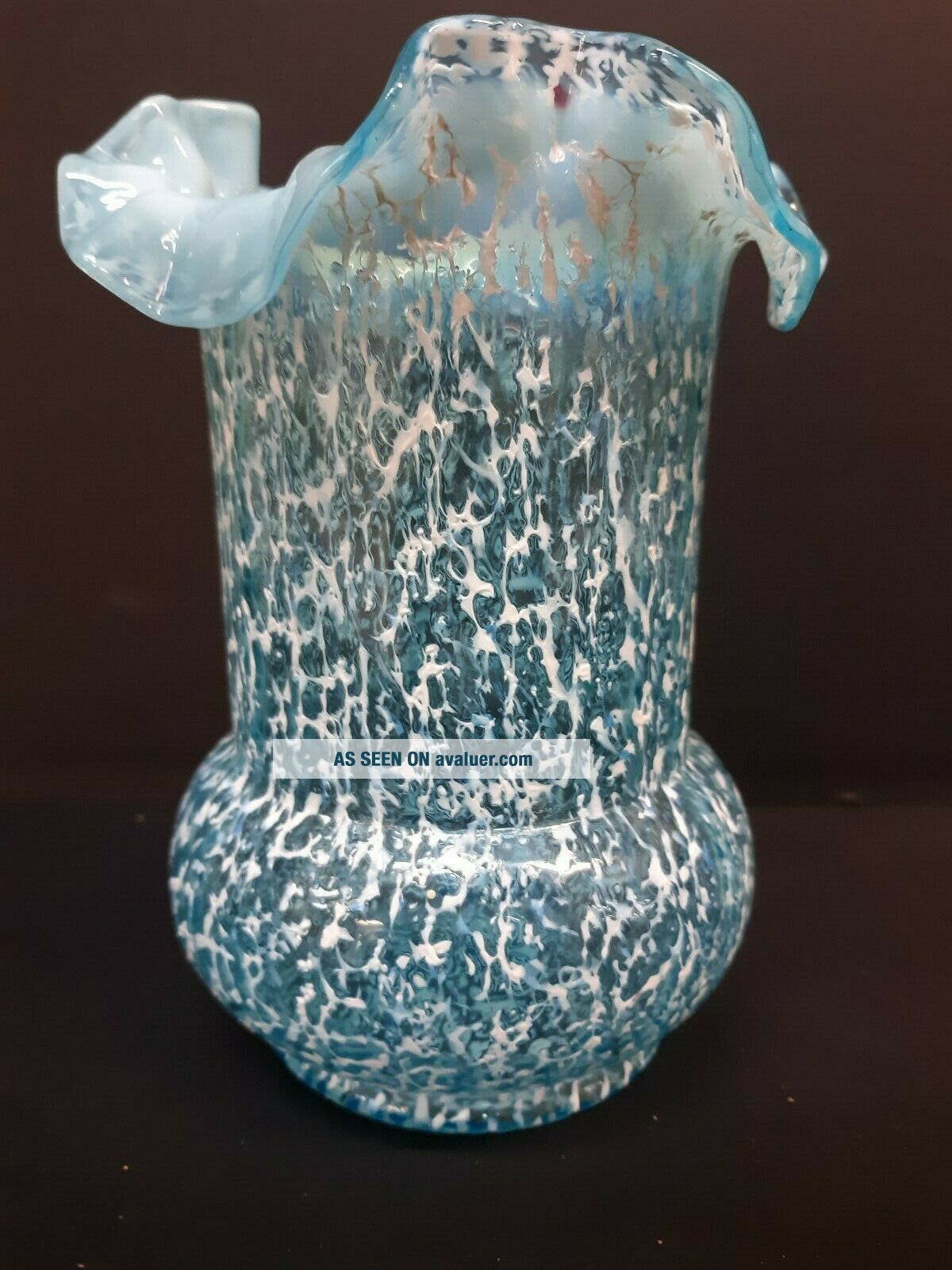 Model Flint Northwood Jefferson Blue Speckled Splatter Glass Celery ...
